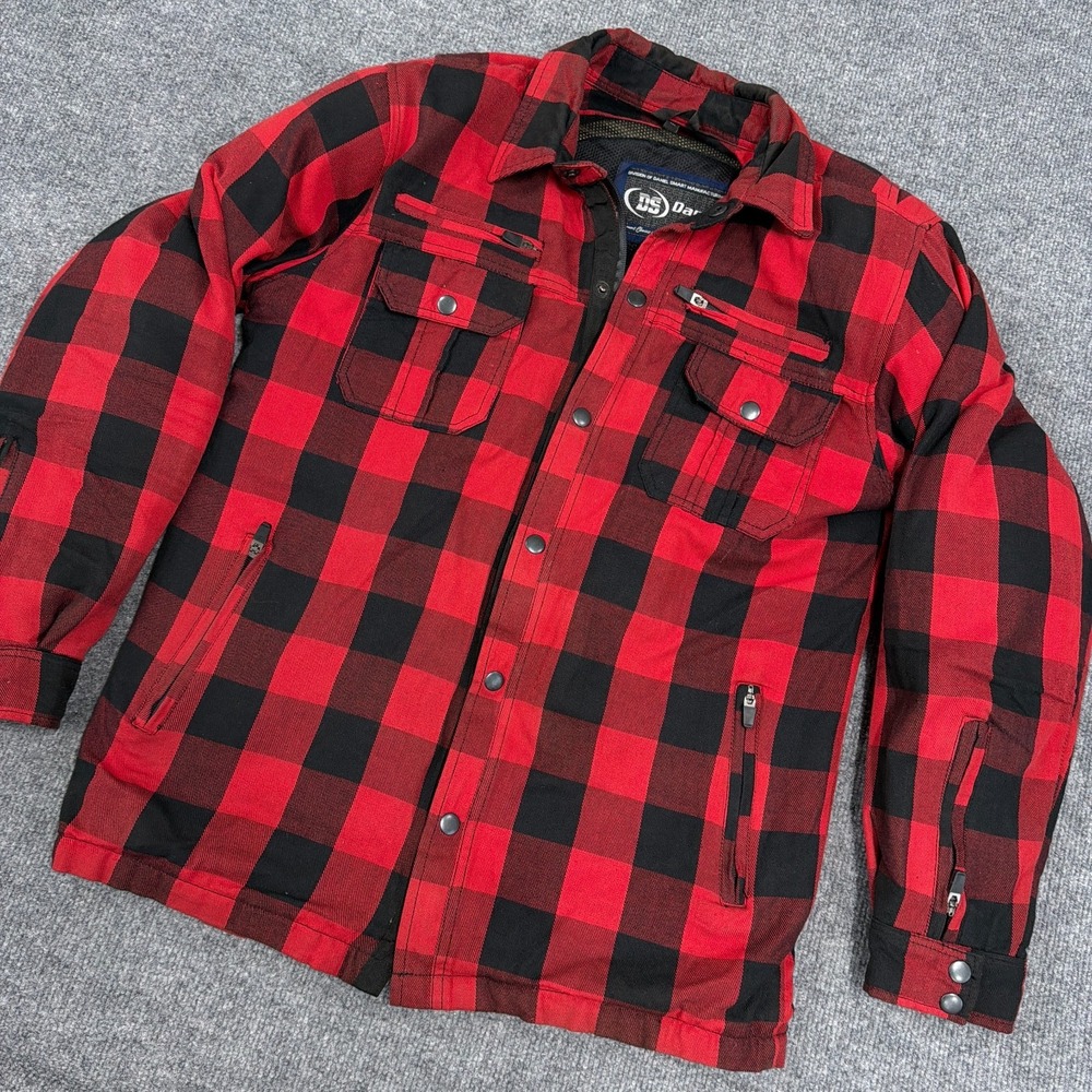 Daniel Smart Motorcycle Jacket Men Medium Red Bla… - image 1